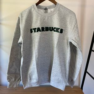 NWT Starbucks Crewneck Sweatshirt with Embroidered Letters